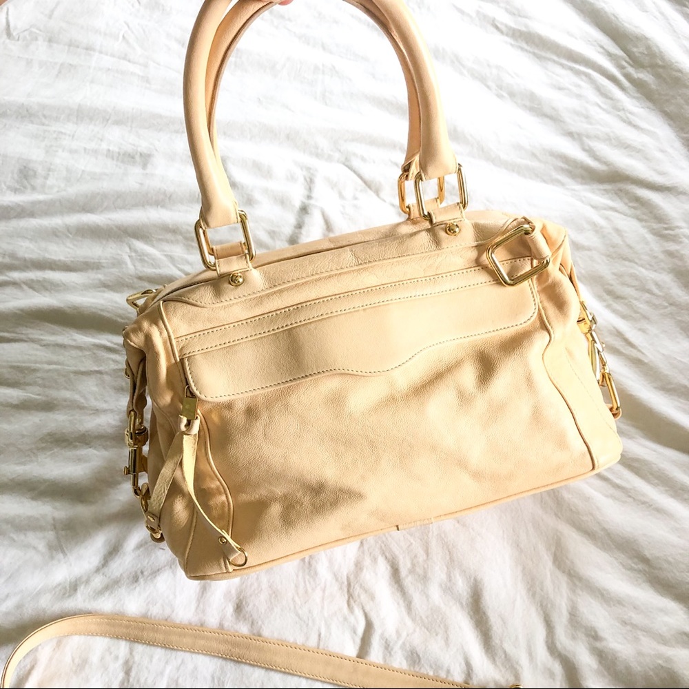 Rebecca Minkoff MAB satchel bag in peachy cream
